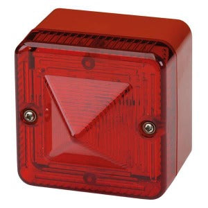 Europ SAF L101DC24R/R Sinalizador de advertência, ABS, policarbonato, vermelho, 5W, 24V, IP55, L101XDC024MA0A1R/R, L101XDC024BR/R, L101 AC 24 R  importado